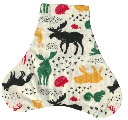 2667S - White Multi Color Moose